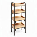 Étagère de rangement en bois et métal 80 x 40 x 30cm pour cuisine ou salon