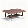 Table basse en bois avec étagère inférieure dimensions 100 x 60 x 40cm couleur marron