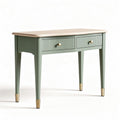 Table de cuisine en bois avec tiroirs couleur vert 120 x 60 x 75cm