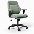 Chaise de bureau ergonomique en tissu vert avec accoudoirs et réglage de hauteur 70 x 60 x 90cm
