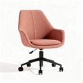 Chaise de bureau en tissu rose avec roulettes dimensions 60 x 60 x 85cm