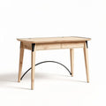 Table de bureau en bois avec tiroir de 120 x 60 x 75cm couleur naturelle
