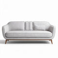 Canapé en tissu gris avec pieds en bois dimensions 200 x 90 x 85cm